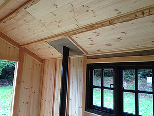 interior view of the bespoke hut