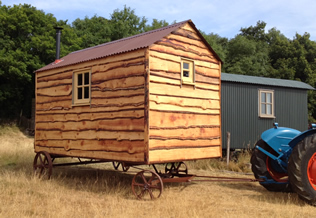 Shepherd's Hut drawn by tractor